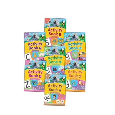 Jolly Phonics Activity Books, set 1-7