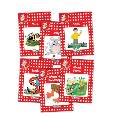 Jolly Phonics Readers, Inky & Friends, Red Level (pack of 6) 